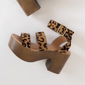 Danika Camel Animal Print Heels Size 7